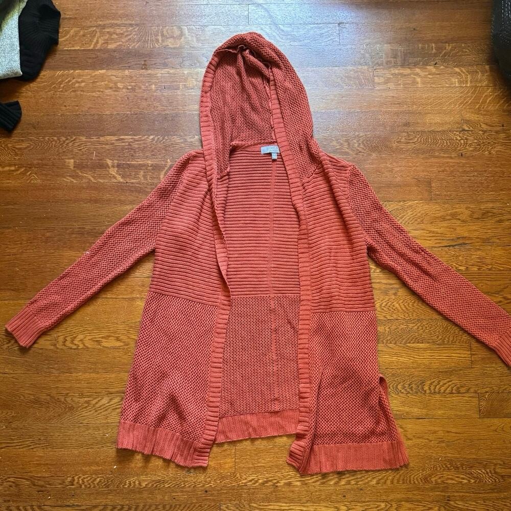 Burn Orange Hooded Cardigan